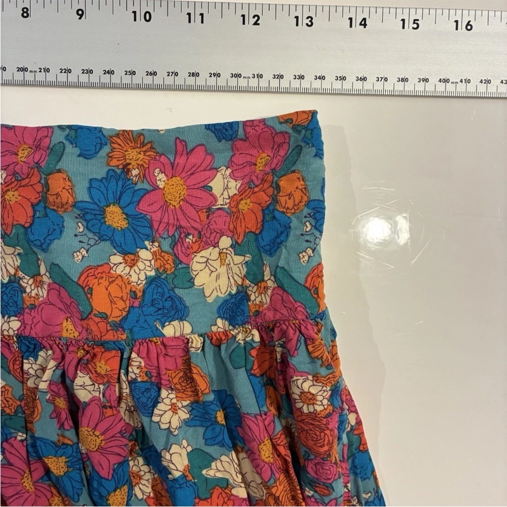 Natural Life Skirt M Multicolor Floral Rayon - Picture 5 of 7